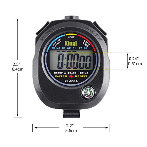 KingL Digital Stopwatch Timer Interval Timer with Large Display