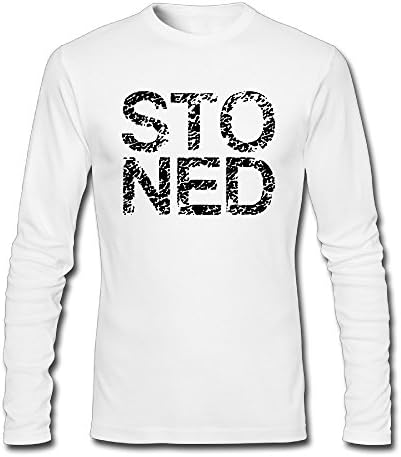 OneBer Men's STONED Funny Long Sleeve T Shirt