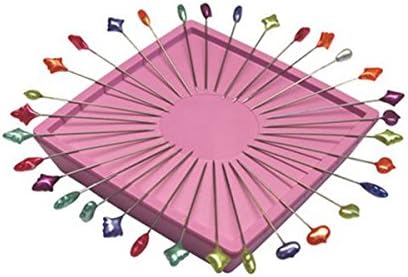 Pink Zirkel Magnetic Pin Cushion - 100 Spade Parade Pins Tin by Patty Young Included