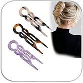 Prestige French Hair Pins Elegant Hair Clips,Hair Accessories Bun Maker, Suitable for All Hair Types for Women (3pcs) (A)