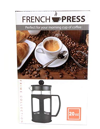 French Press with Protective Plastic Exterior - Brew Fresh Coffee and Tea 20 Oz