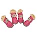 WINSOON Dog Australia Boots Pet Antiskid Shoes Winter Warm Skidproof Sneakers Paw Protectors 4 Pcs Set (Size 2, Pink)
