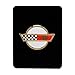 C4 Corvette Console Seat Control Lid Cover Plate Acrylic Black with Gold Emblem Fits: 84 through 89 Corvettes