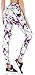 IUGA High Waist Yoga Pants with Pockets, Printed Leggings for Women 4 Way Stretch Pattern Yoga Leggings with Pockets (Crystal Purple, Medium)thumb 1