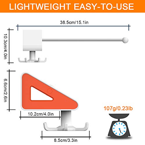 Paper Towel Holder with Steel Pipe 360° 6 Claw, Hole-Free Wall Mounted Paper Towel Roll Rack and Swivel Hook  for Kitchen, Bathroom & Balcony Essentials