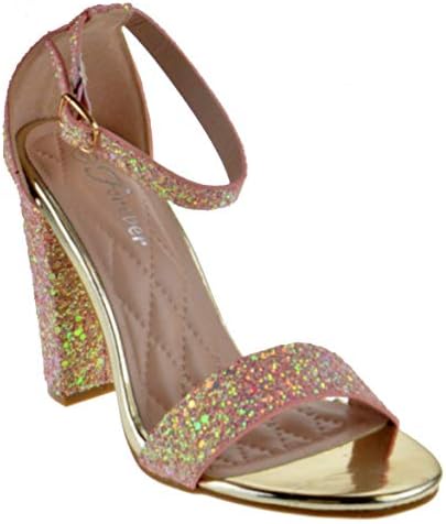 pink glitter sandals womens
