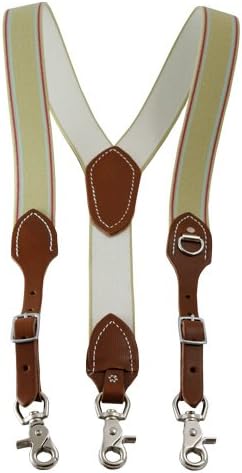 Outfitters Supply Traditional Suspenders in Natural Oil Brown with Swivel Scissor Snaps, Logger Style, Made in Montana, Available in Small, Medium, Large, XL, or XXL