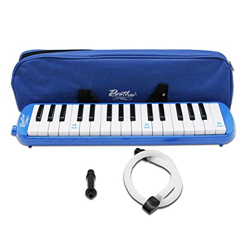 Melodica,Melodica Instrument,32-Key Melodica Melodion Musical Instrument with Mouthpieces Pipe Oxford Cloth Bag for Beginners Students Children Kids Adults Blue