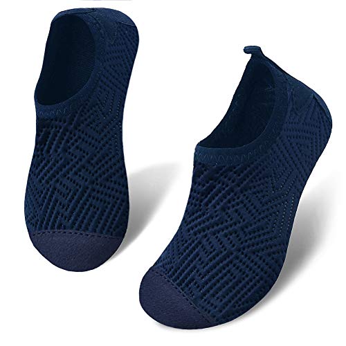 Boys Girls Water Shoes Lightweight Comfort Sole Easy Walking Athletic Slip on Aqua Sock Toddler Little Kid Big Kid Blue 2.5~3 Big Kid