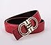 Fashion Belt Adjustable Belt Red Genuine Leather Belt(115cm)