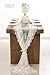 Ling's moment White Floral Lace Table Runner 60 x 120 Inches for Rustic Country Wedding Party, Bridal Shower, Baby Shower, Candlelight Dinners