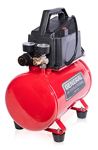 General-Intl-Power-Products-AC1200-Portable-3-gallon-Oil-Free-Air-Compressor-06-CFM-115-PSI-Red