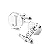 ORAZIO Mens Classic Engraved Initial Cufflinks Alphabet Letter Cufflinks Formal Kit Business Wedding Shirts J