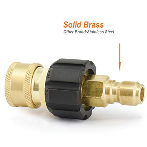 PLG Pressure Washer Adapter Set,M22-15 3/8"+3/4" Garden Hose Quick Connector,8 PCs
