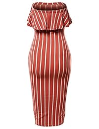 Hecho por Emma vestido midi de tubo crepé de hombro descubierto sólido o estampado para mujer