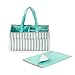 Stella Mia Diaper Caddy with Changing Pad - Extra-Large Portable Nursery Diaper Stacker - Changing Table Organizer for Baby Essentials - Perfect Baby Shower Gift, Baby Registry Must Have