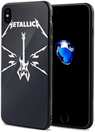 Amonee Metallica Heavy Metal Band Guitar Phone Cover for iPhone X,Full Protective,Anti-Scratch Back Black,Drop Protection,Cushion Frame