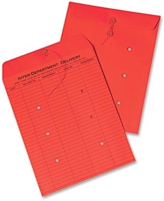 Wholesale CASE of 5 - Quality Park Standard Inter-Dept.Colored Envelopes-Standard Inter-Department Envelope, 10"x13", 100/BX, Red