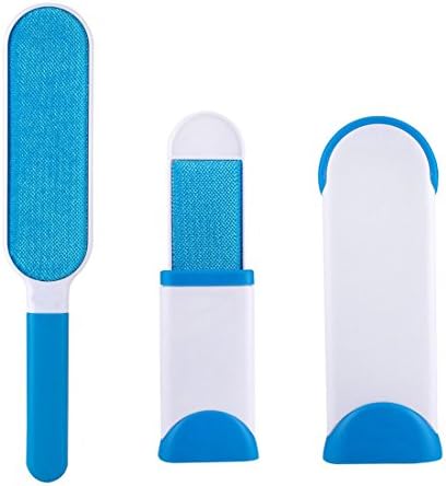 Pet Fur &amp; Lint Remover with Self-Cleaning Base,Double-Sided Brush Removes Dog &amp; Cat Hair from Clothes &amp; Furniture