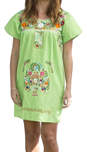 sachin and babi light blue dress Girls Mexican Peasant dress w/ Embroidered Our Lady of Guadeloupe sz 4