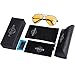 Mens Womens Classic Retro Night Vision Polarized Yellow Driving Glasses Anti-glare Rain Day Sun Glasses