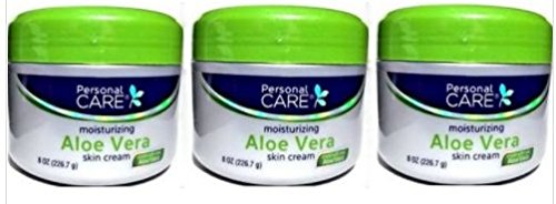 Lot of 3 Jars Personal Care Moisturizing Aloe Vera Skin Cream 8 oz/each jar