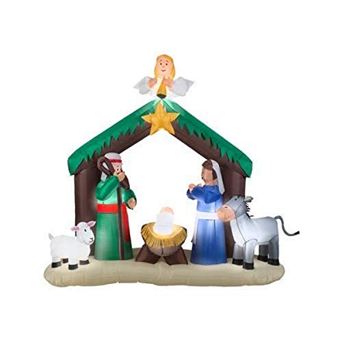Gemmy 36707 Christmas 7' Nativity Scene Airblown Inflatable Pricepulse