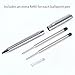 Ace Teah Ballpoint Pens, Stainless Steel Business Pens Bulk Black Ink Silver Uniform Pen, Christmas Gifts for Men Police, 1.0 mm Medium Point, 3 Pens with 3 Extra Refills