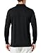 BALEAF Men's Polo Shirt Long Sleeve Golf Shirt UPF 50 Sun Protection Quick Dry for Tennis Lightweight Performance Shirt Black Size XL