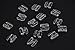 Plastic Bikini Bra Clips Hooks Swimwear Clicker Bikini Accessory Tape Closure Hook & Clasp Fasteners 10mm Pack of 200Sets (Clear)