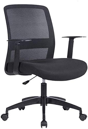 LIANFENG Office Task Desk Chair Ergonomic Home Comfort Mesh Chairs Mid-Back Swivel Lumbar 