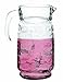 Circleware Carafe Large 8 Cup Water Pitcher with Handle, 64 Ounce Beverage Dispenser Glassware for Beer Glasses, Wine, Liquor & Best Kitchen Drinking Gifts, 64 oz, Circles Edition
