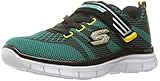 Skechers Kids Flex Advantage Master Mind Sneaker (Little Kid/Big Kid), Black/Teal, 2 M US Little Kid