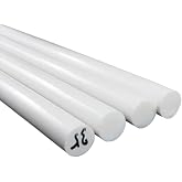 Length 500mm F4 Round Rod Teflon Round Bar PTFE Rod White Polytetrafluoroethylene Solid Round Plastic Bar (18X500mm)