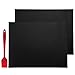 Grill Mats,Xpatee Non-Stick and Reusable BBQ Grill Mat and Baking Mat- 16" x 13" with a 9"Silicone Brush (3 Pack)