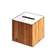 JackCubeDesign Bamboo Square Tissue Box White Acrylic Cover Holder Case Storage Case Stand Box Napkin Holder Organizer(5.83 x 5.83 x 5.67 inches)-:MK340A