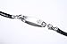 Free Engraving Unisex Stainless Steel Tag with Black Braided Leather Triple Wrap Medical Alert Bracelets