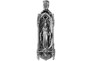 COPPERTIST.WU Sanctum Pendant Gothic Cathedral Mary Pendant NecklaceJewelry Gift for Women Mom
