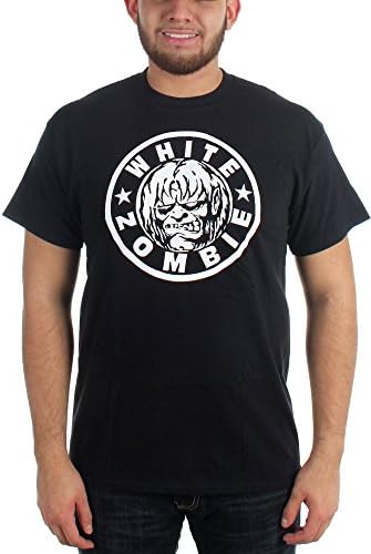White Zombie - Mens Classic Zombie Logo T-Shirt in Black, X-Large, Black