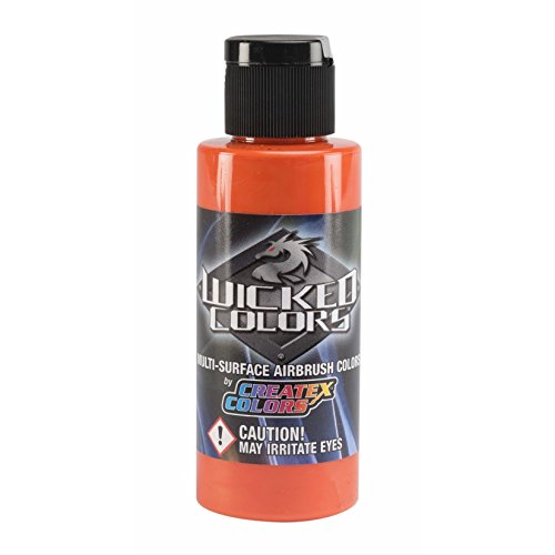 Createx Wicked Colors W004 Orange 2oz. water-based universal airbrush paint. by SprayGunner