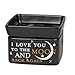Elanze Designs Love You to The Moon Electric 2 in 1 Jar Candle and Wax and Oil Warmer