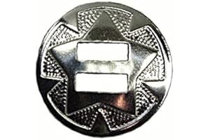 Star Conchos 1" Nickel Plated 10/Pk