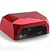 Y&S Pro 36W Nail Dryer LED Lamp Light for UV LED Gel Polish, No Harm Quick Dry Manicure/Pedicure Machine, Color Classic Red