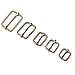 Swpeet 100 Pcs Bronze Metal Rectangle Adjuster Triglides Slides Buckle, Roller Pin Buckles Slider Strap Adjuster for Belt Bags DIY Accessories - 13mm / 15mm / 20mm / 25mm/ 35mm