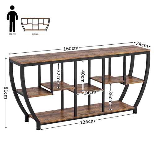 Simple Wisdom Credenza recibidor,recibidor con estantes Mesa de Consola, Mesa Consola rústica,Mueble para Entrada de casa,mesas Decorativa detrás del sofá,Adecuado para salón,recibidor,recibidor