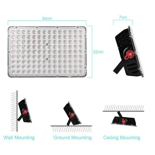 CREATESTAR Outdoor LED Spotlight 40000LM, 400W Outdoor LED Spotlights 6500K Cool White Light, IP66 Waterproof Outdoor Spotlight for Warehouse, Garden, Garage, Sports Field, Backyard, Parking