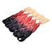 BACANA Ombre Braiding Hair Black/Red Orange/Yellow 5pcs Synthetic Hair Extensions for Braiding Twist Crochet Braids Box Braids Hair Ombre Colors 3 Tone 24 Inch