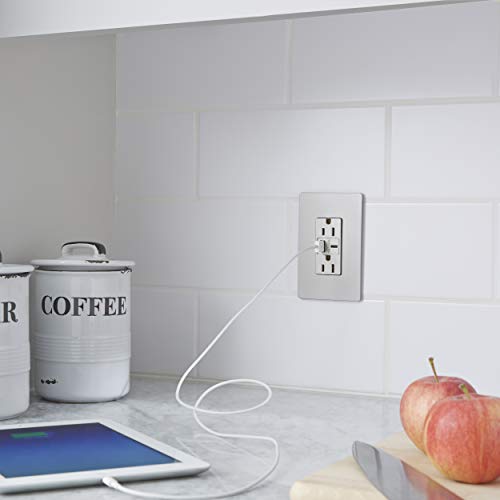 Legrand radiant Screwless Wall Plates for Decorator Rocker Outlets, 1