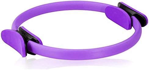 Elemart Pilates Ring - Yoga Ring Circle Dual Grip Fitness Magic Circle for Toning, Sculpting, Strength, Flexibility - Fitness Training Full Body Workout - 14 inches Ring Circle (Purple)