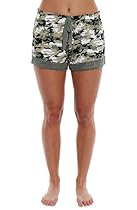 Wallflower Luxury Soft Women Sleepwear Printed Pattern Short with Crochet Trim Loungewear for Ladies - Grey, Small
